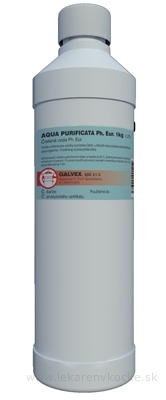 Aqua purificata Ph.Eur. - GALVEX Čistená voda 1x1 kg