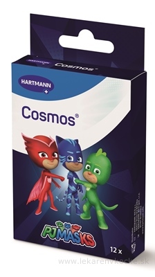 Cosmos PJ Masks náplasť vodeodolná, 3 veľkosti 1x12 ks