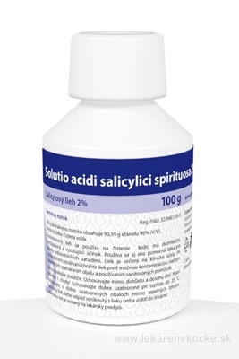 Solutio acidi salicylici spirituosa 2 % sol der (fľ.HDPE biela) 1x100 g