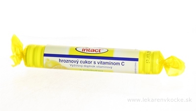 INTACT HROZNOVÝ CUKOR s vitamínom C s príchuťou citróna (pastilky v rolke) 1x40g