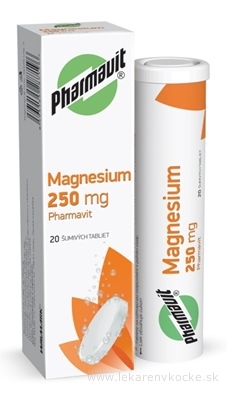MAGNESIUM 250 mg PHARMAVIT tbl eff (tuba PP) 1x20 ks