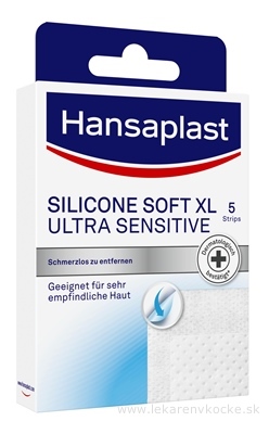 Hansaplast SILICONE SOFT XL ULTRA SENSITIVE náplasť 1x5 ks