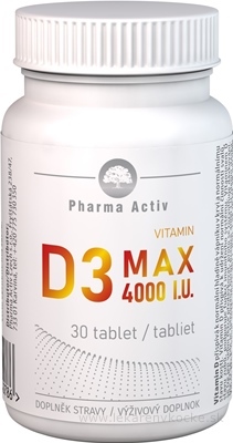 Pharma Activ Vitamin D3 MAX 4000 I.U. tbl 1x30 ks