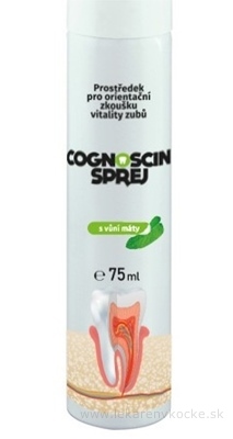 COGNOSCIN SPREJ s vôňou mäty na orientačnú skúšku vitality zubov 1x75 ml