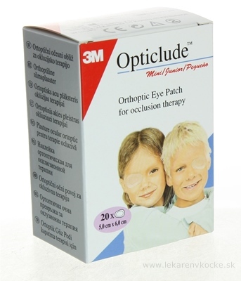 3M Opticlude Standard Mini Očná náplasť [SelP] 5x6 cm, ortoptická, na liečbu strabizmu 1x20 ks