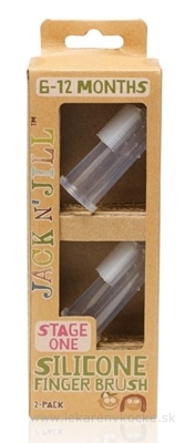 JACK N´JILL Silikónová zubná kefka na prst 1x2 ks