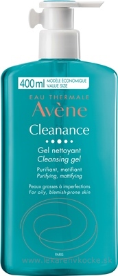 AVENE CLEANANCE Čistiaci gél (inov. 2020) bez mydla, mastná pleť 1x400 ml