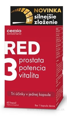 Cemio RED3 cps silnejšie zloženie 1x60 ks