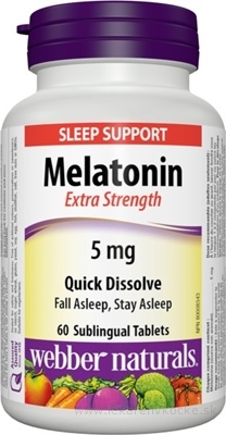 Webber Naturals Melatonin 5 mg tablety pod jazyk, rozpustné 1x60 ks