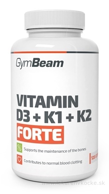 GymBeam VITAMIN D3+K1+K2 FORTE cps 1x120 ks