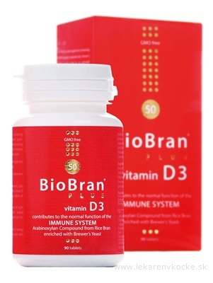 BioBran Plus vitamín D3 tbl 1x90 ks