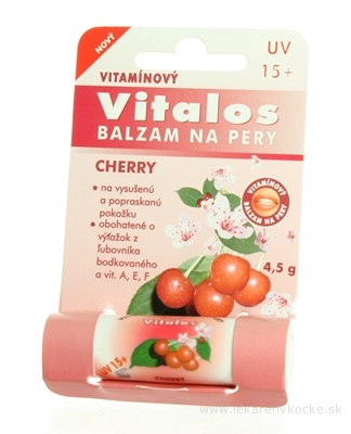 VITALOS Balzam na pery cherry SPF 15 vitamínový 1x1 ks