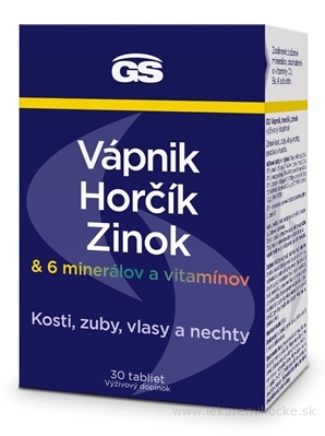 GS Vápnik, Horčík, Zinok tbl 1x30 ks