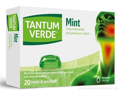 TANTUM VERDE Mint pas ord 3 mg (blis.PVC/PE/PVDC/Al) 1x20 ks