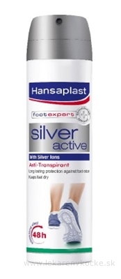 Hansaplast SILVER Active Sprej na nohy Antiperspirant (48 h) 1x150 ml