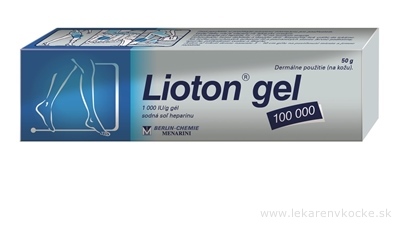 Lioton gel 100 000 gel (tuba Al) 1x50 g