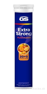 GS Extra Strong Multivitamin tbl eff príchuť pomaranč 20+5 (25 ks)