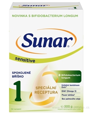 Sunar Sensitive 1 počiatočná mliečna výživa (od narodenia) 1x500 g