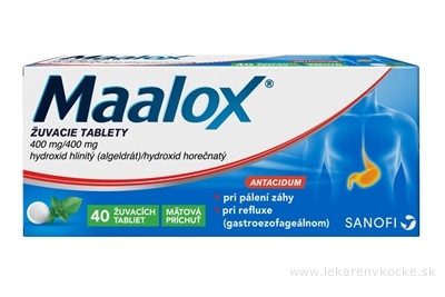 Maalox žuvacie tablety tbl mnd (blis.) 1x40 ks