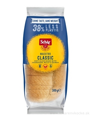 Schär MAESTRO CLASSIC chlieb bezgluténový, krájaný, 1x300 g