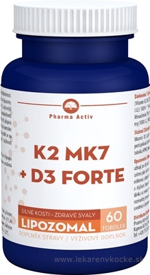 Pharma Activ Lipozomal K2 MK7 + D3 FORTE cps 1x60 ks