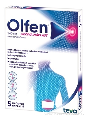Olfen 140 mg liečivá náplasť 5 ks