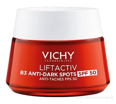 VICHY LIFTACTIV B3 ANTI-DARK SPOTS SPF 50 krém proti pigmentovým škvrnám a vráskam s ochranným faktorom, 1x50 ml