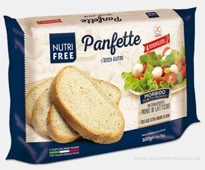NutriFree Panfette chlieb biely, krájaný (4 porcie) 1x300 g