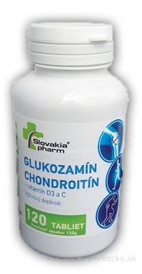 Slovakiapharm GLUKOZAMÍN CHONDROITÍN+vitamín D3, C tbl 1x120 ks