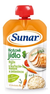 Sunar Hotové jedlo Ryža s kuracím mäsom a zeleninou (od ukonč. 6. mesiaca) 1x120 g