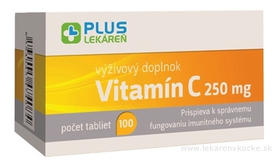 PLUS LEKÁREŇ Vitamín C 250 mg tbl 1x100 ks