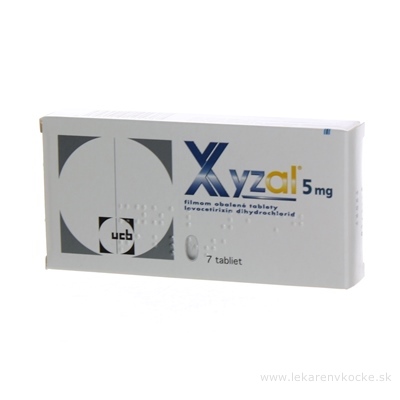 XYZAL tbl flm 5 mg (blis.Al/OPA/Al/PVC) 1x7 ks