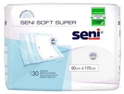 Seni SOFT SUPER NEW hygienické podložky, 90x170 cm, savosť 2000 ml 1x30 ks