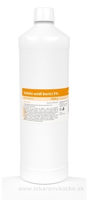 Solutio acidi borici 3% sol der (fľ.HDPE) 1x1000 g