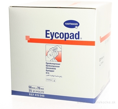 Eycopad očný kompres sterilný (5,6cm x 7cm) 1x25 ks
