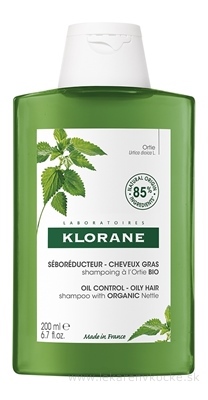 KLORANE SHAMPOOING à lOrtie BIO šampón s bio žihľavou, mastné vlasy 1x200 ml