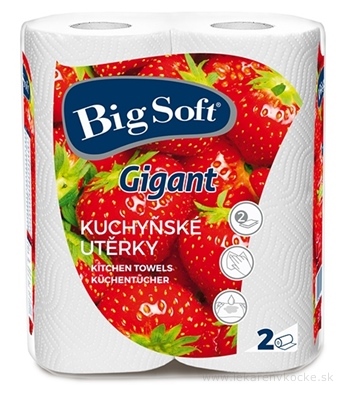 Big Soft Gigant Papierové kuchynské utierky kotúče 1x2 ks