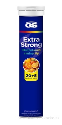 GS Extra Strong Multivitamin s minerálmi tbl eff príchuť pomaranč 20+5 (25 ks)