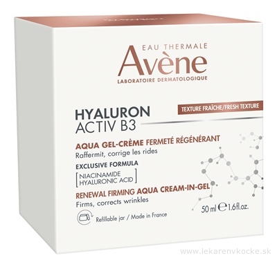 AVENE HYALURON ACTIV B3 Aqua gel krém pre obnovu buniek 1x50 ml