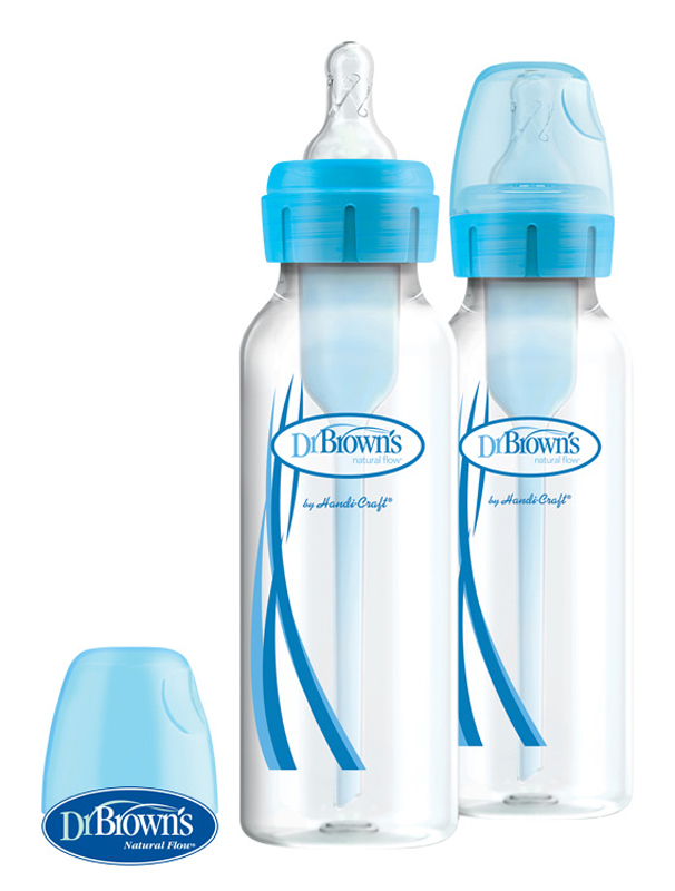 DR.BROWNS Fľaša antikolik Options+ úzka 2x250 ml plast, modrá