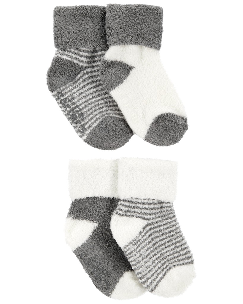 CARTERS Ponožky Stripes Grey neutrál LBB 4ks NB