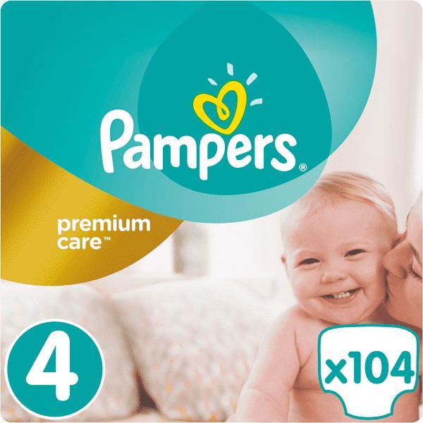 PAMPERS Premium Care Plienky jednorazové 4 (9-14 kg) 104 ks - MEGA PACK