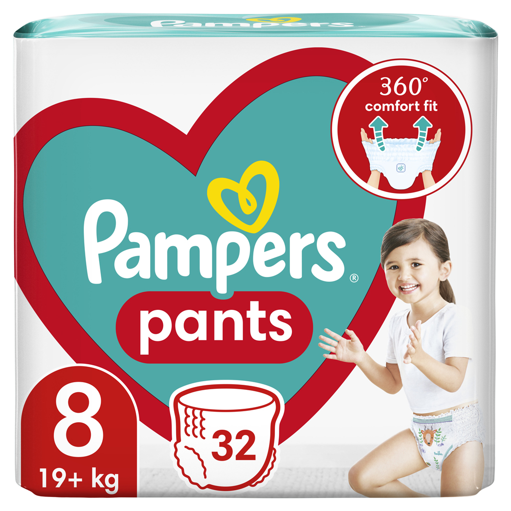 PAMPERS Plienky nohavičkové Active Baby Pants veľ. 8 (32 ks) 19+ kg