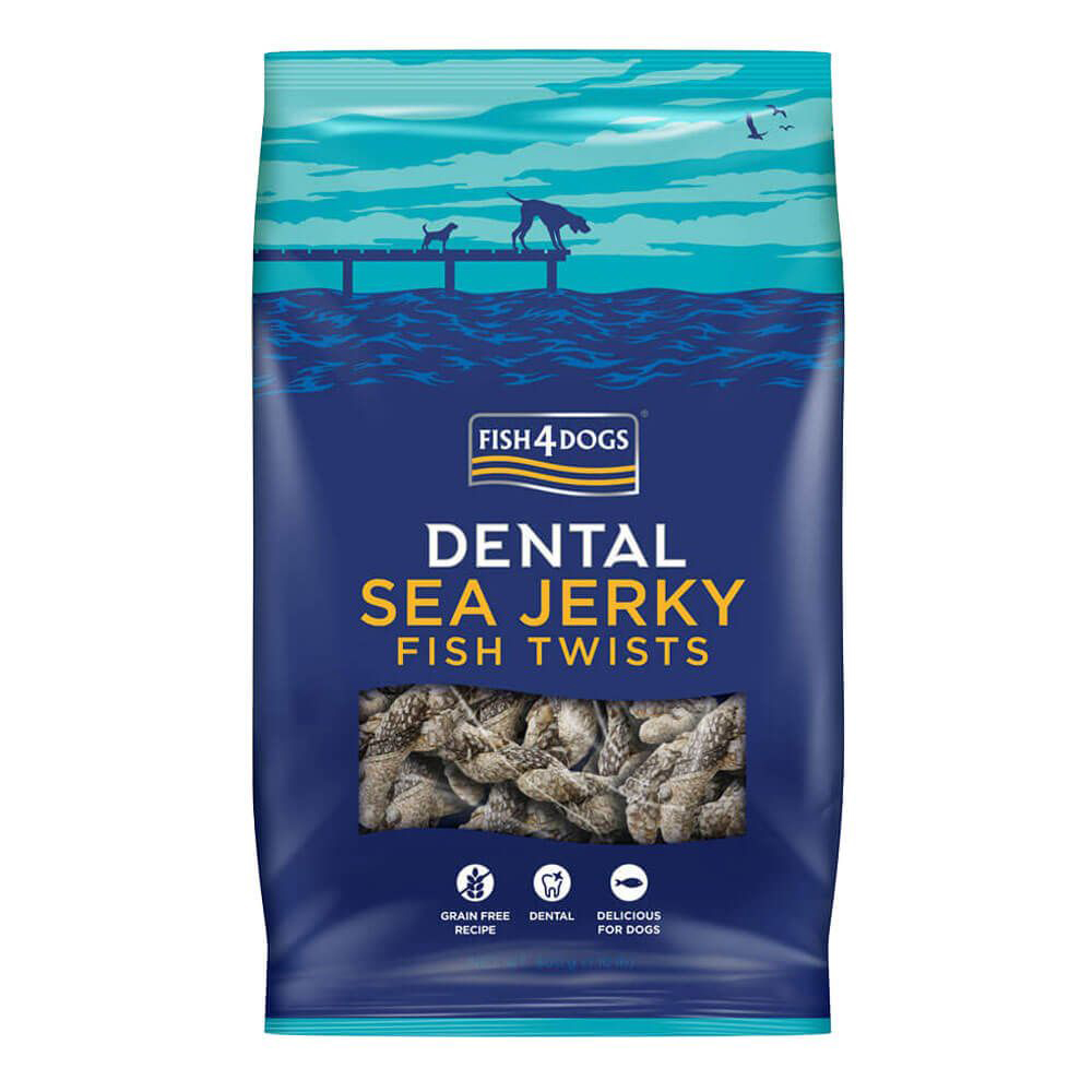 FISH4DOGS Dentálne pamlsky pre psov morská ryba - závitky 500g