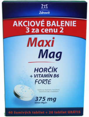 Zdrovit Hořčík + B6 3 x 20 šum.tablety