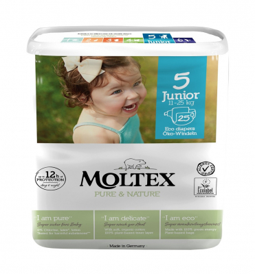 Plienky Moltex Pure & Nature Junior 11-25 kg (25 ks)