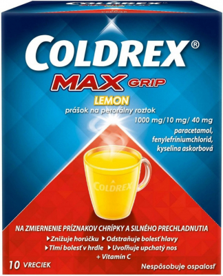 COLDREX MAXGRIP LEMON plo por (vrecko papier/PE/Al/PE) 1x10 ks