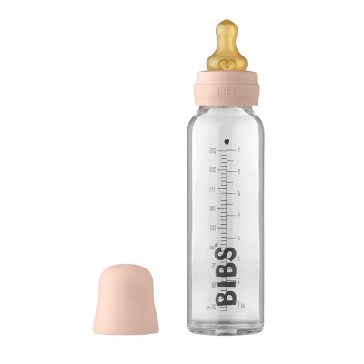 BIBS Baby Bottle sklenená fľaša 225ml - ružová