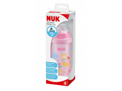 NUK FC Kiddy Cup detská flaša 300ml - ružová
