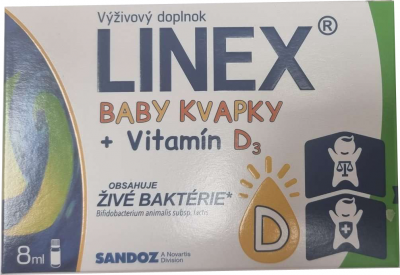 LINEX BABY KVAPKY + Vitamín D3 1x8 ml